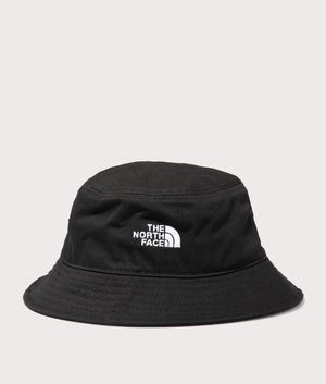 The North Face Norm Bucket Hat in Black at EQVVS. Front Shot.