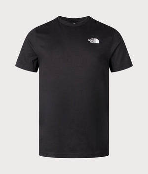 The North Face Redbox Celebration T-Shirt in Black at EQVVS. Front Shot.