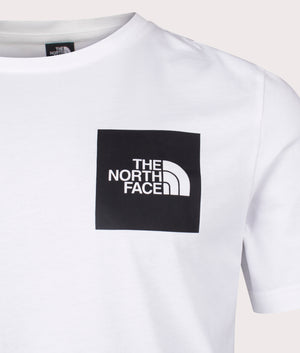 The North Face Fine T-Shirt in White. Shot at EQVVS. Detail shot. 