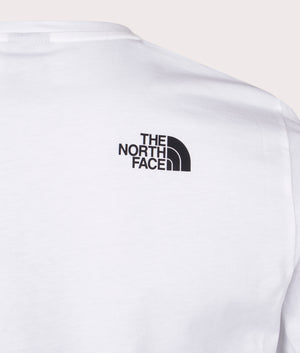 The North Face Fine T-Shirt in White. Shot at EQVVS.  Back shot detail. 