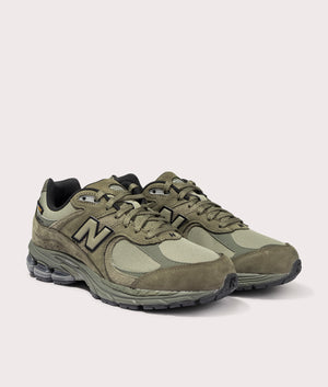 New Balance 2002R Sneakers for Men in Dark Camo at EQVVS Angle Shot 