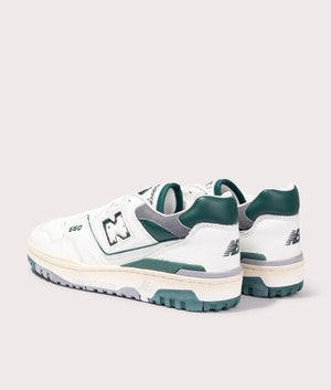 New Balance 550 Sneakers in Sea Salt White and Green for Men at EQVVS  Back Shot