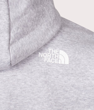 The North Face Simple Dome Hoodie in Grey Heather. Shot at EQVVS. Detail mannequin shot. 