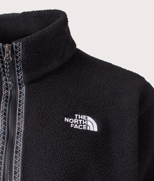 The North Face TNF Quarter Zip Fleeski in Black. Shot at EQVVS.  Detail mannequin shot. 