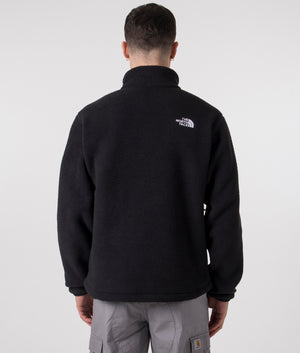 The North Face TNF Quarter Zip Fleeski in Black. Shot at EQVVS.  Back shot. 