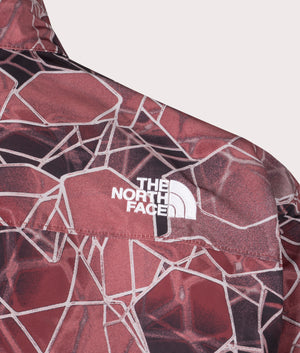 The North Face Relaxed Fit TNF Easy Wind Track Jacket in Sumac Red. EQVVS Back Detail Shot.