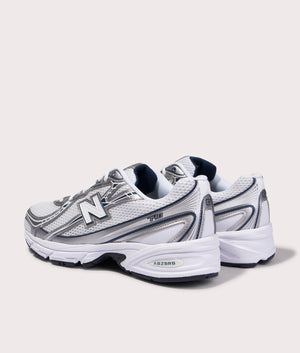 New Balance 740 Sneakers White/Silver. Shot at EQVVS. 