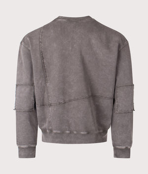 Reverse Stitch Sweatshirt in Charcoal Washed by Dime MTL at EQVVS. Back Angle Shot 