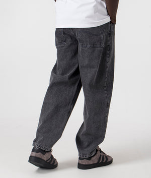 Dime MTL Classic Baggy Denim Pants in Faded Black. Shot at EQVVS.  Back shot. 