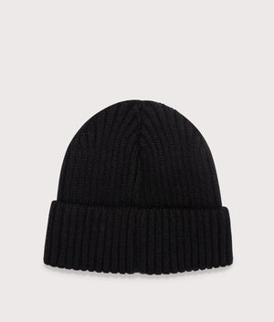 Cursive Fold Beanie, Black, Eqvvs Menswear, back shot angle