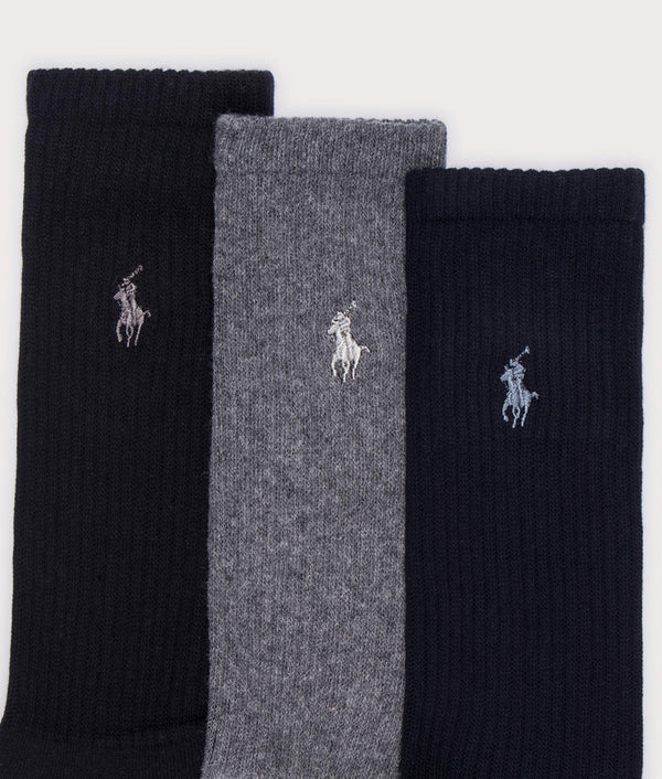 Polo Ralph Lauren Boxer Brief - 3 Pack Black & Newsand Heather