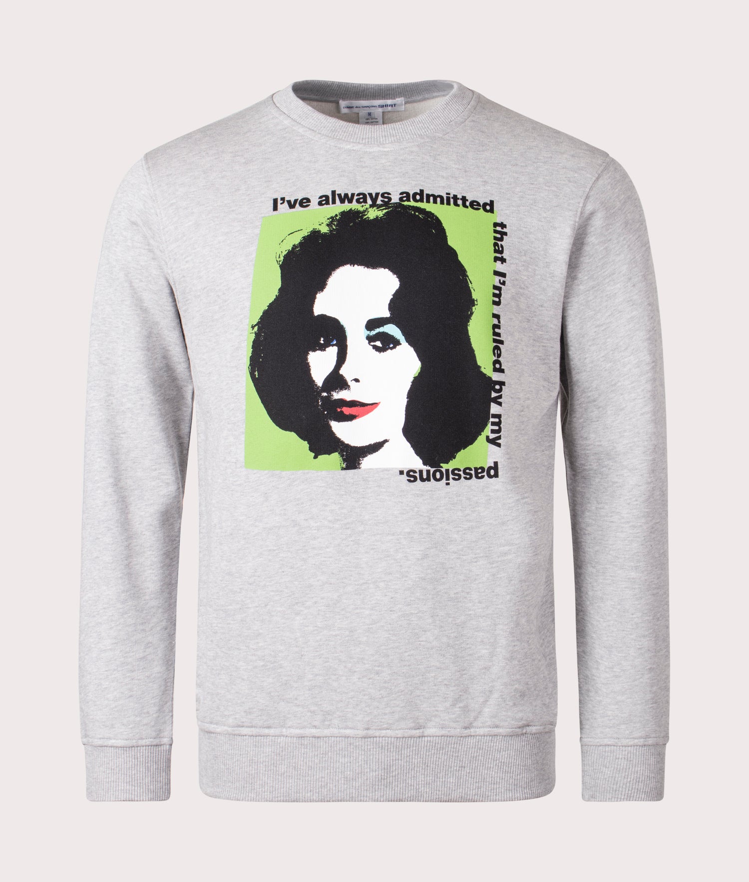 Elizabeth Taylor Sweatshirt Top Grey COMME des GARCONS SHIRT EQVVS