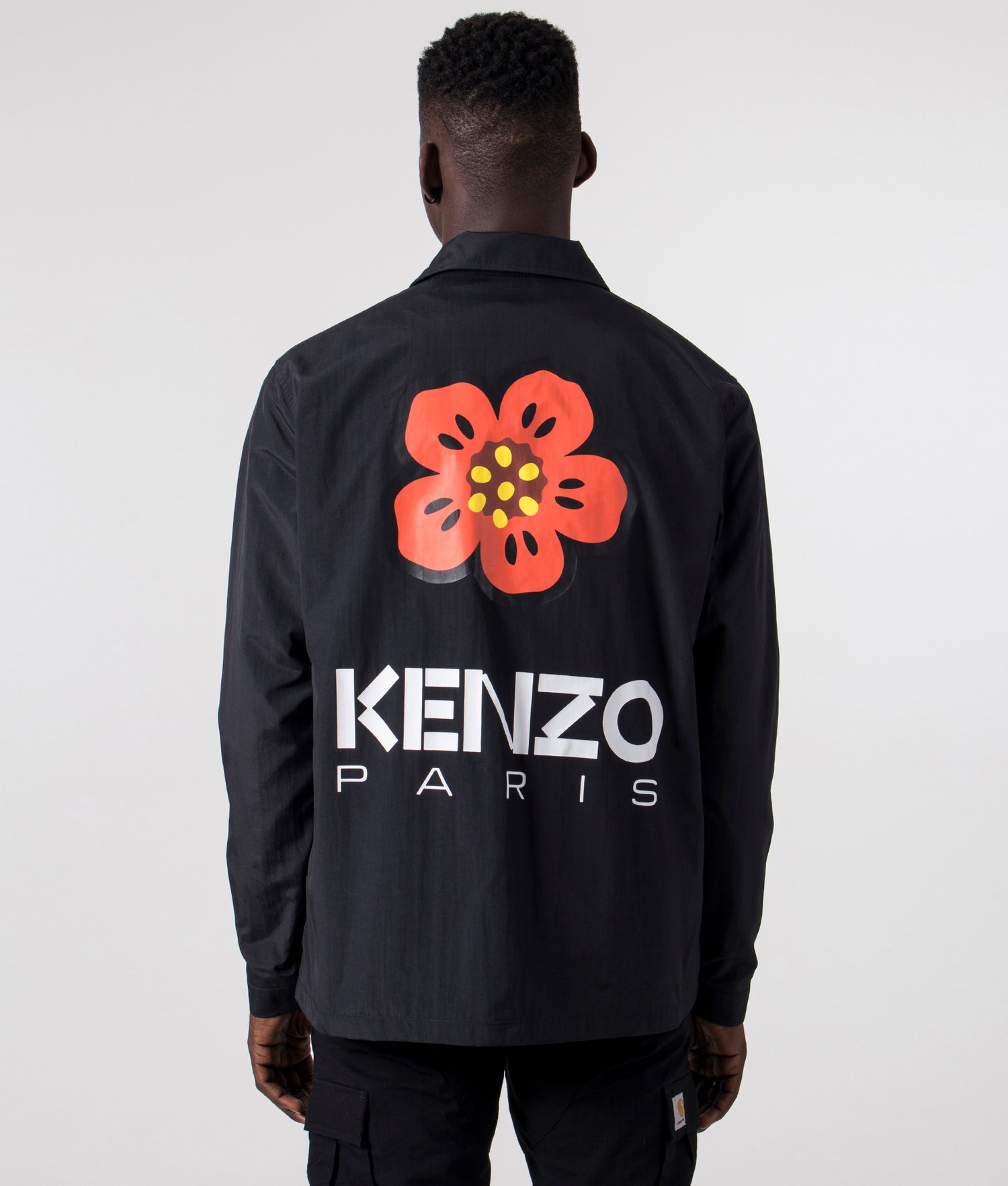 Relaxed Fit Lightweight Boke Flower Coach Jacket Black | KENZO 
