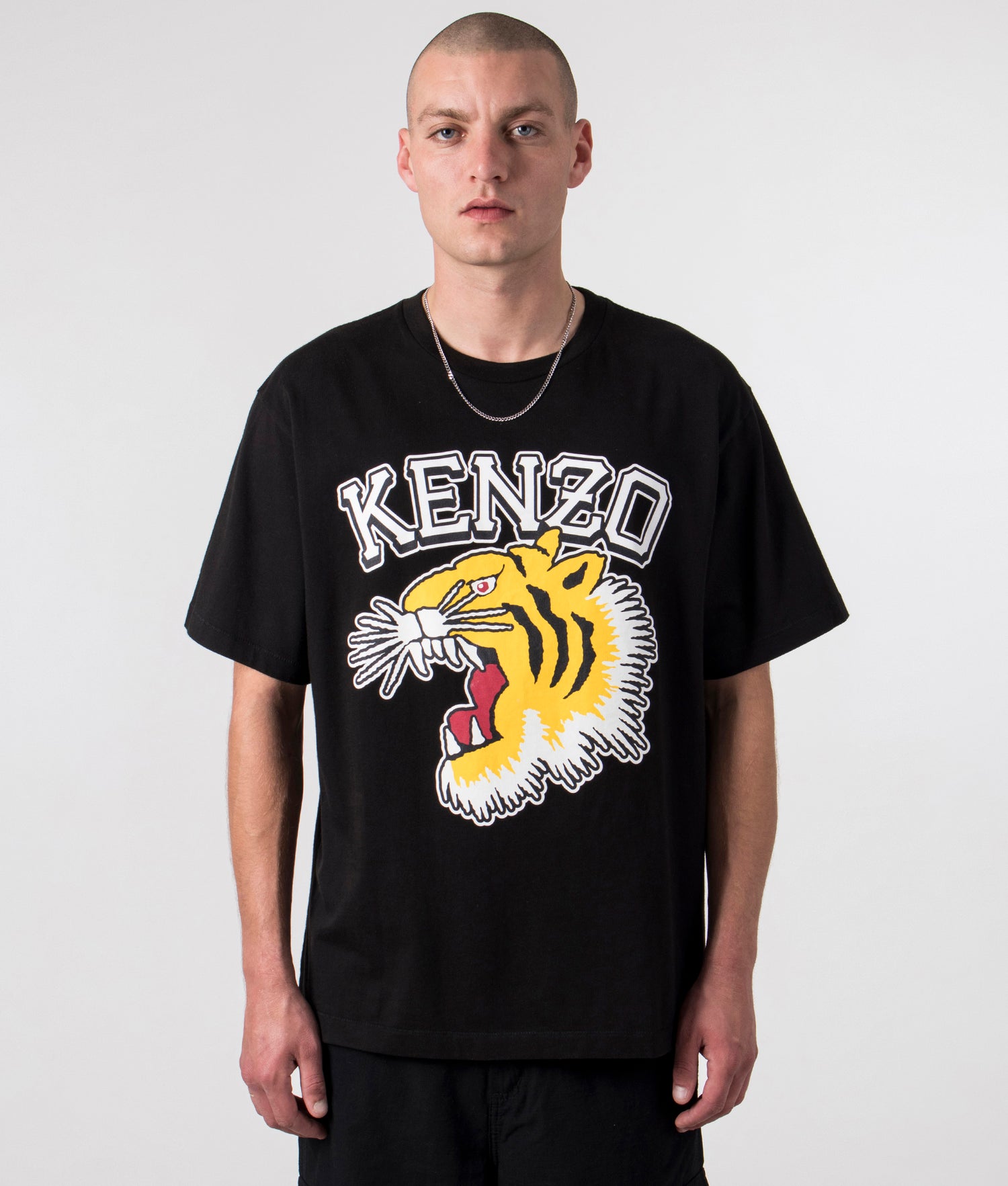 Oversized Varsity Jungle Tiger T-Shirt Black | KENZO | EQVVS