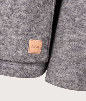 A.P.C, Thais Jacket, Heathered Light Grey, Eqvvs Menswear, detailed shot angle