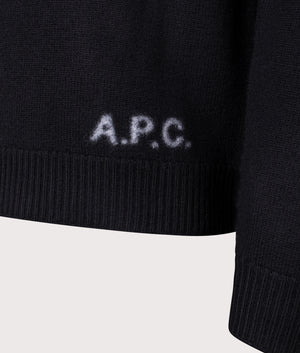 Edward Jumper, black, Eqvvs Menswear, detailed shot angle