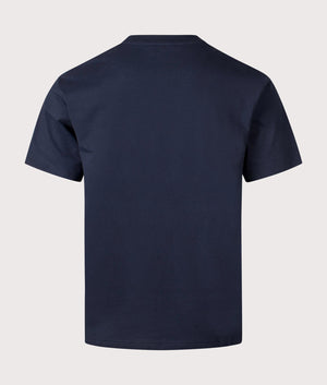 A.P.C. Oscar T-Shirt in Dark Navy. Shot at EQVVS.  Back shot. 