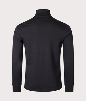 Soft Cotton Turtleneck Jumper in Polo Black by Polo Ralph Lauren. EQVVS Shot.