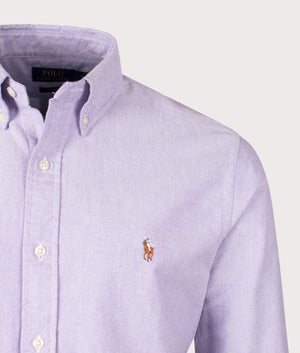 Custom Fit Oxford Shirt in Thistle by Polo Ralph Lauren. EQVVS Shot.