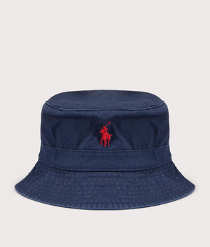 Polo Ralph Lauren Chino Bucket Hat in New Port Navy Blue. EQVVS Front Shot.