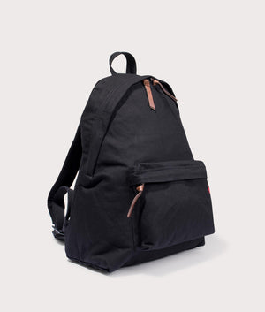 Polo Ralph Lauren Large Canvas Backpack in Black. Side angle shot at EQVVS.