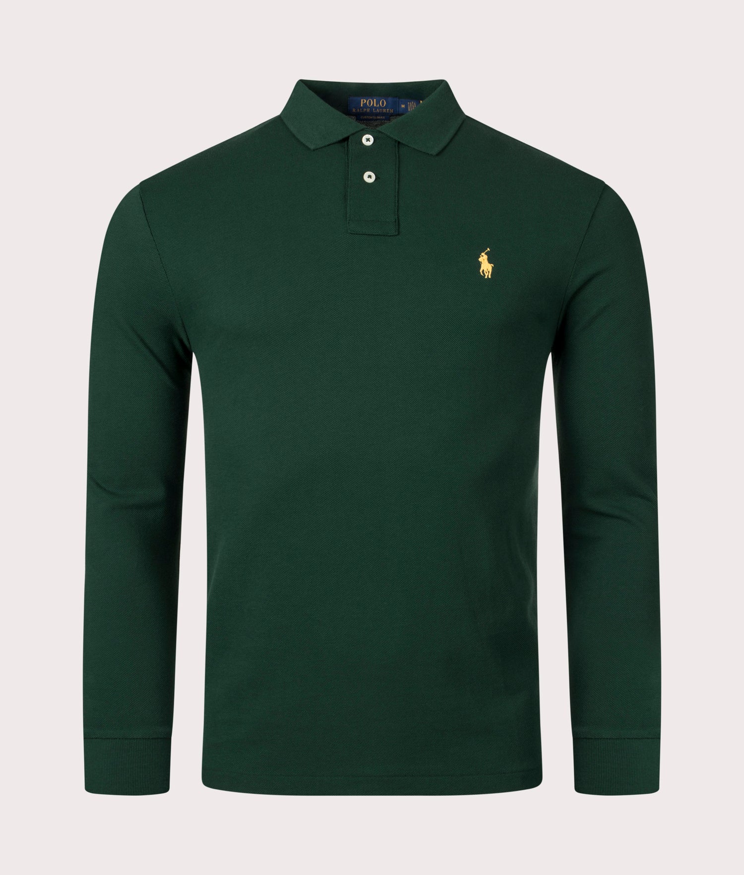 ralph lauren green long sleeve polo