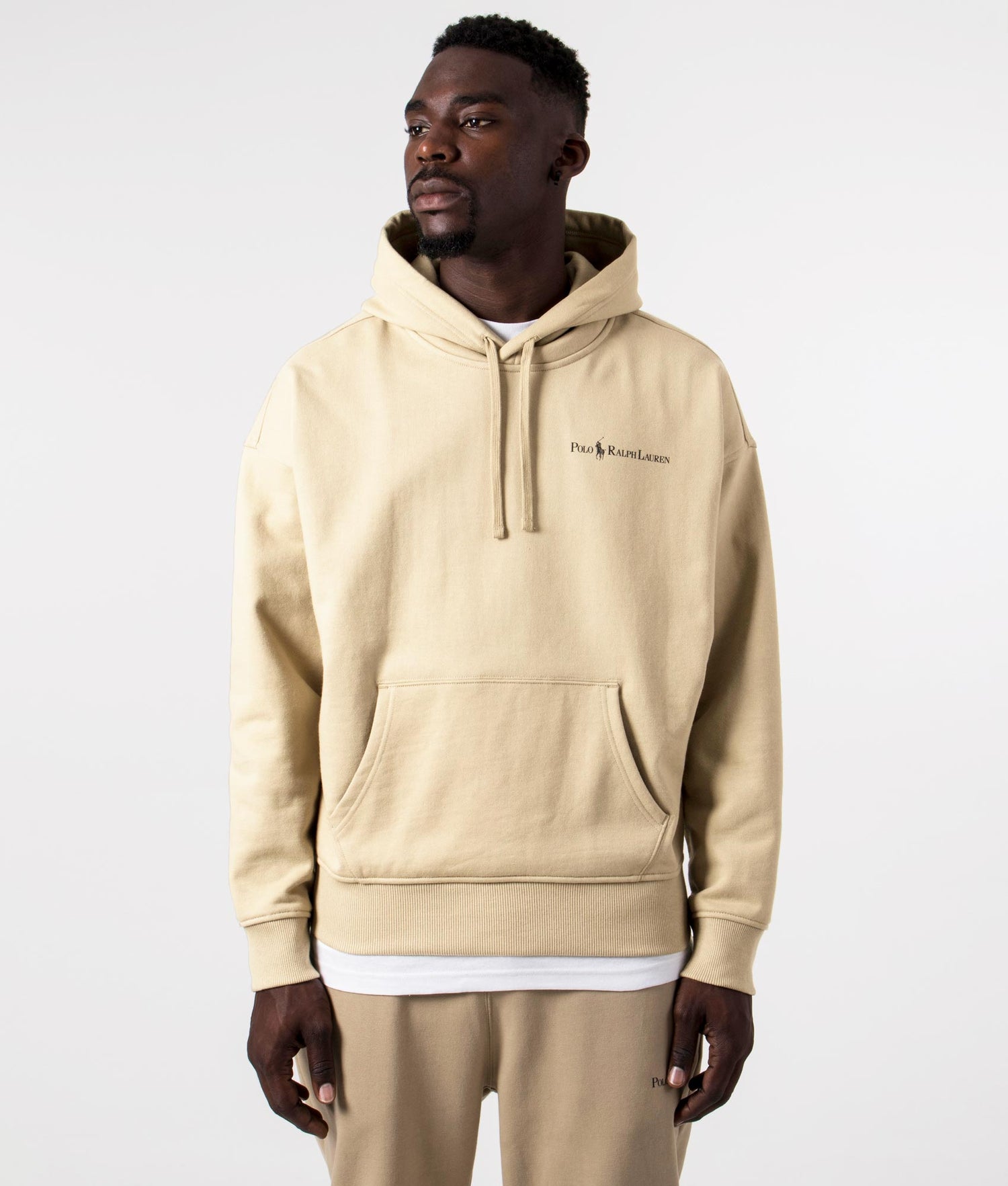 Relaxed Fit Athletic Hoodie Classic Khaki Polo Ralph Lauren EQVVS