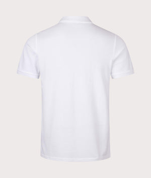 Classic Fit Big Pony Mesh Polo Shirt in White by Polo Ralph Lauren. EQVVS Back Angle Shot.