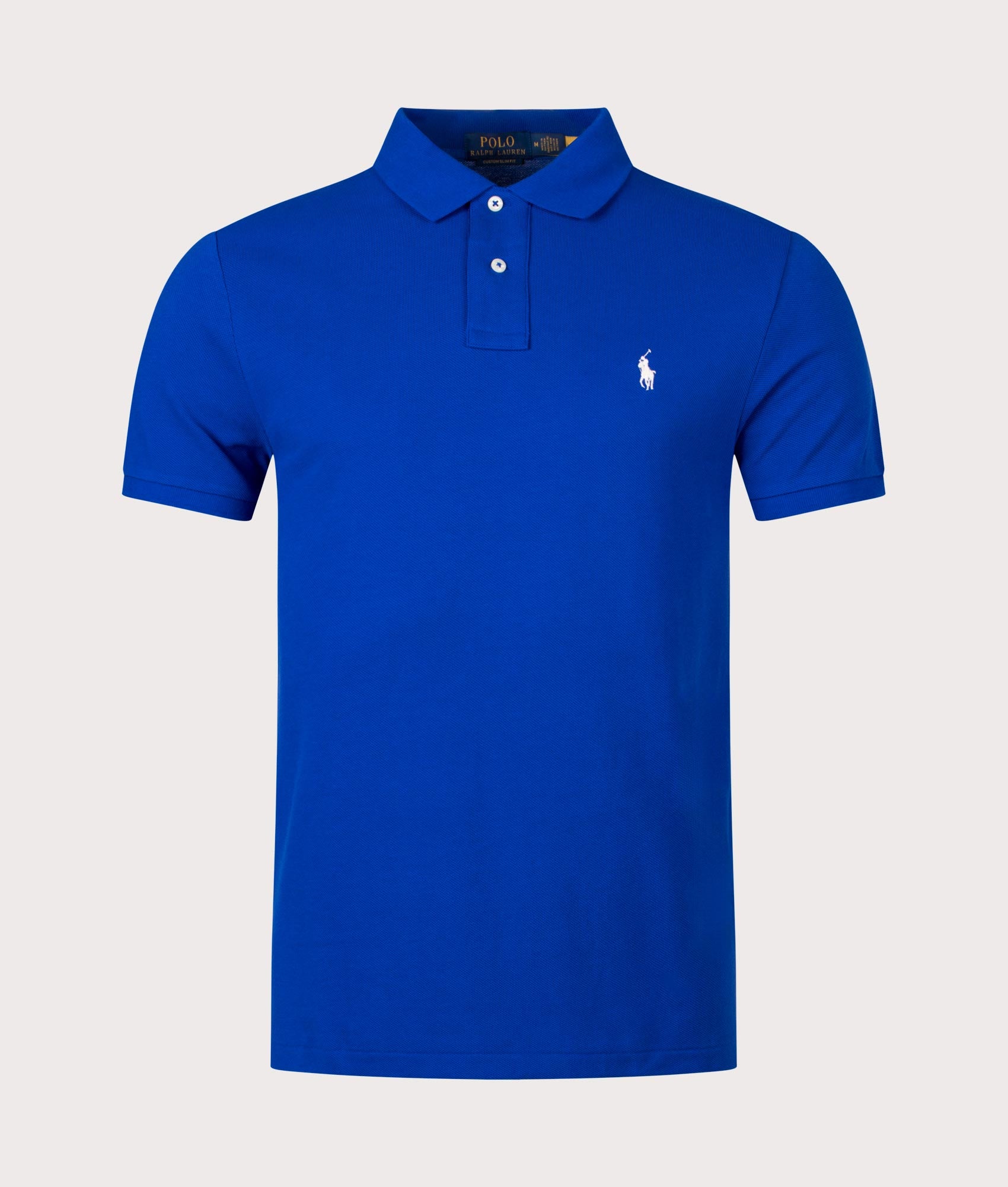 Custom Slim Fit Mesh Polo Shirt Sapphire Star Blue | Polo Ralph Lauren