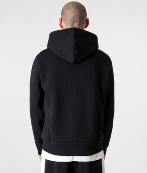 Taped Sleeve Zip Through Hoodie