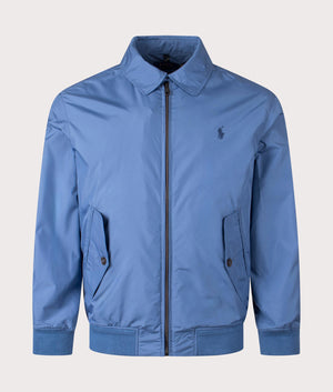 Lightweight Lined Windbreaker in Delta Blue by Polo Ralph Lauren. EQVVS Front Angle Shot.