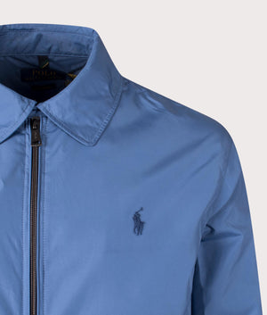 Lightweight Lined Windbreaker in Delta Blue by Polo Ralph Lauren. EQVVS Detail Shot.