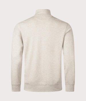 Polo Ralph Lauren Quarter Zip Sweatshirt in Tuscan Beige Heather. Back Shot at EQVVS