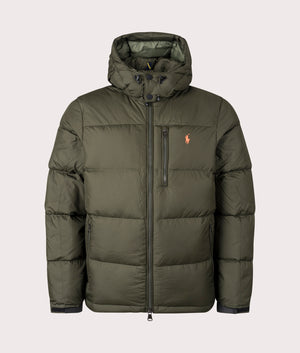 Polo Ralph Lauren The Gorham Down Jacket in Company Olive at EQVVS Front Shot