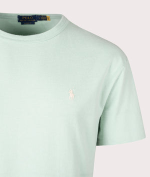 Classic Fit Jersey T-Shirt in Celadon by Polo Ralph Lauren. EQVVS Detail Shot.