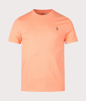 Custom Slim Fit Jersey T-Shirt in Beach Orange Heather. EQVVS Front Angle Shot.