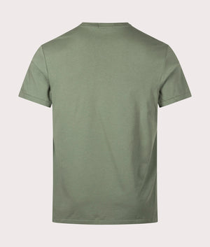 Script Logo Embroidered T-Shirt in Caego Green by Polo Ralph Lauren, EQVVS. Back shot