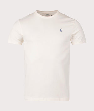 Custom Slim Fit Jersey T-Shirt in Herbal Milk by Polo Ralph Lauren. EQVVS Shot. 