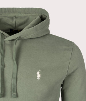 Loopback Fleece Hoodie in Cargo Green by Polo Ralph Lauren. EQVVS Shot.