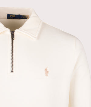 Loopback Terry Sweatshirt in Clubhouse Cream by Polo Ralph Lauren. EQVVS Detail Shot.