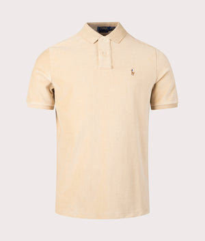 Classic Fit Corduroy Polo Shirt in Classic Tan by Polo Ralph Lauren. EQVVS Shot. 