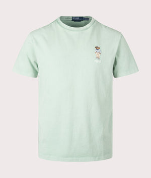Classic Fit Polo Bear Jersey T-Shirt in Faded Mint by Polo Ralph Lauren.  EQVVS Shot. 