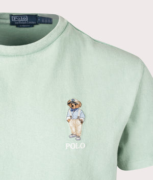 Classic Fit Polo Bear Jersey T-Shirt in Faded Mint by Polo Ralph Lauren. EQVVS Shot.
