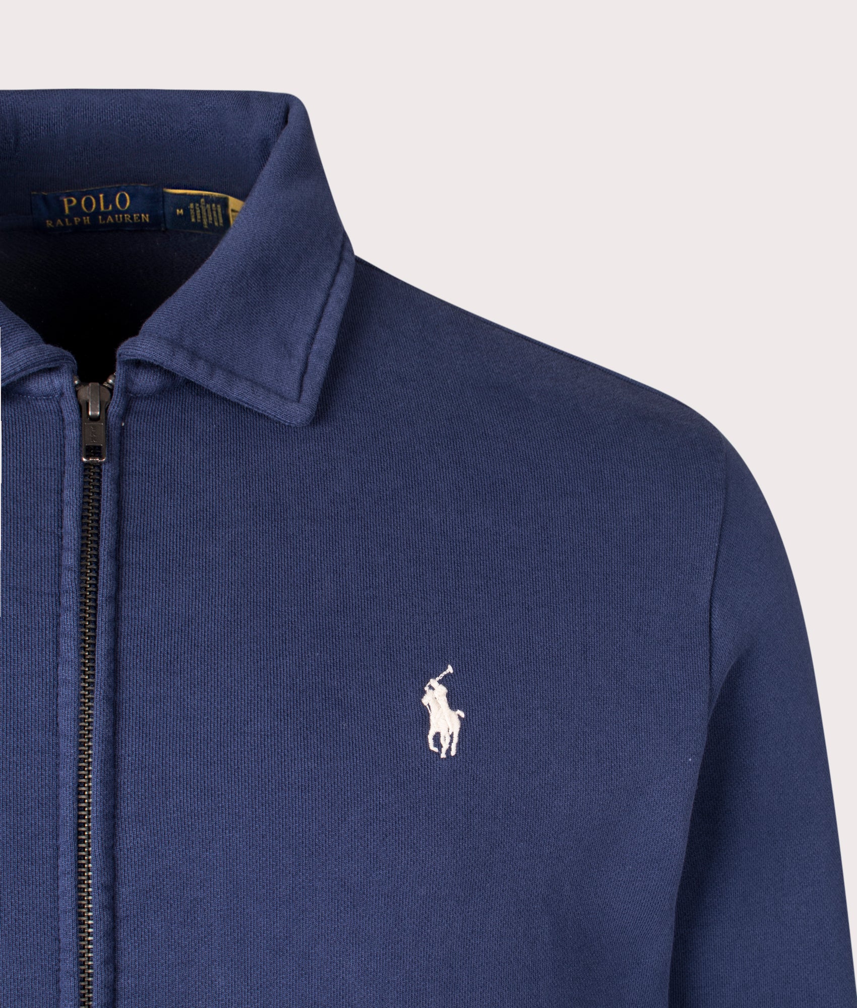 2024 Polo Ralph Lauren Polo Sport Tricot Tape Fleece Sweatshirt Blue Quarter Zip L