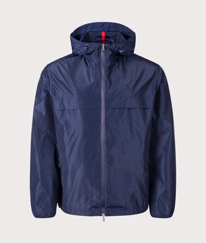 Polo Ralph Lauren Full-Zip Hooded Windbreaker in Newport Navy at EQVVS. Front Shot. 