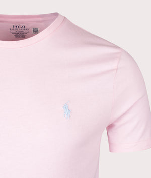 Custom Slim Fit Jersey T-Shirt in Hint of Pink by Polo Ralph Lauren. EQVVS Shot.