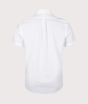 Polo Ralph Lauren,Custom Fit Short Sleeve Stretch Poplin Shirt, White,  Eqvvs Menswear, back shot angle