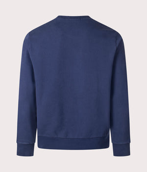 Polo Ralph Lauren Loopback Terry Sweatshirt in Cruise Navy. Back Shot at EQVVS.