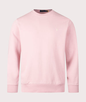 Polo Ralph Lauren Loopback Terry Sweatshirt in Adirondack Rose. Front angle shot at EQVVS.