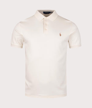 Custom Slim Fit Polo Shirt in Herbal Milk by Polo Ralph Lauren. Shot at EQVVS. Front image. 